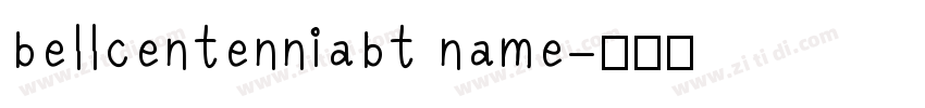 bellcentenniabt name字体转换